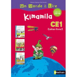Un Monde à lire Kimamila CE1 - Série rouge - Cahier-Livre 2 + Mémo - 2017 - Nathan