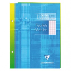 Feuilles simples Clairefontaine - 17x22 - Blanches - 100p - Séyès - 90g - Perforées